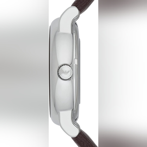 Emporio Armani Luigi AR1982 Automatic Skeleton Dial Leather Strap Men's Watch - Picture 6 of 16